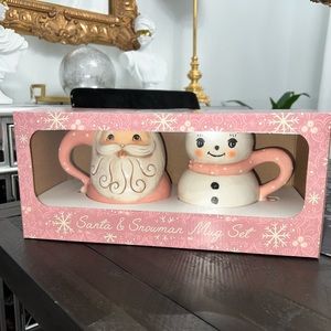 Johanna Parker Santa and Snowman Mug Set